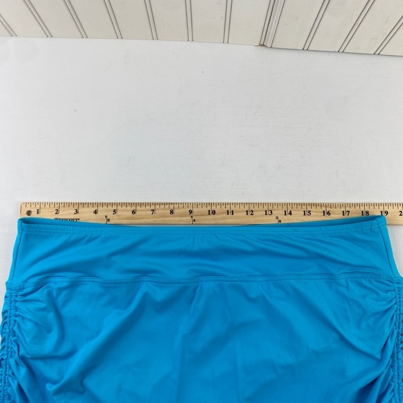 NWT Lands’ End Women’s Bright Blue Ruched Sides Swim Skirt Sz 18 - Picture 5 of 14